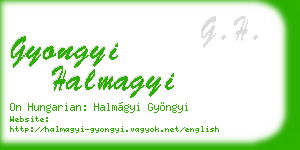 gyongyi halmagyi business card