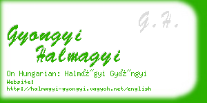 gyongyi halmagyi business card